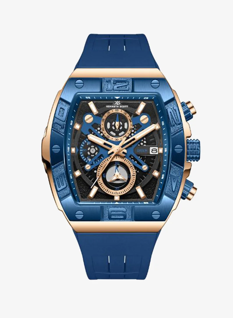 KENNETH SCOTT Kenneth Scott Men's Chronograph  Black  Dial Watch - K26102-NSNB