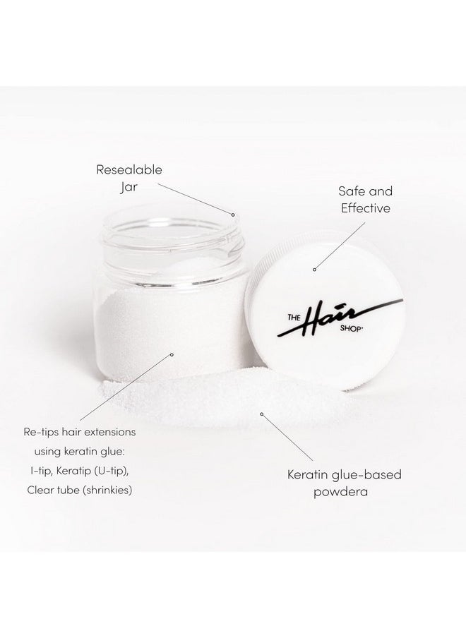 The Hair Shop - 28G Hair Extension Keratin Glue Powder For Hot Fusion K Tip Utip Itip Keratip Shrinkies Extensions Tool For Retipping Hair Extensions For Reuse And Reinstallation - Image 1