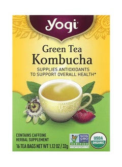 Yogi Tea Green Tea Kombucha, 16 Tea Bags, 1.12 oz (32 g) 