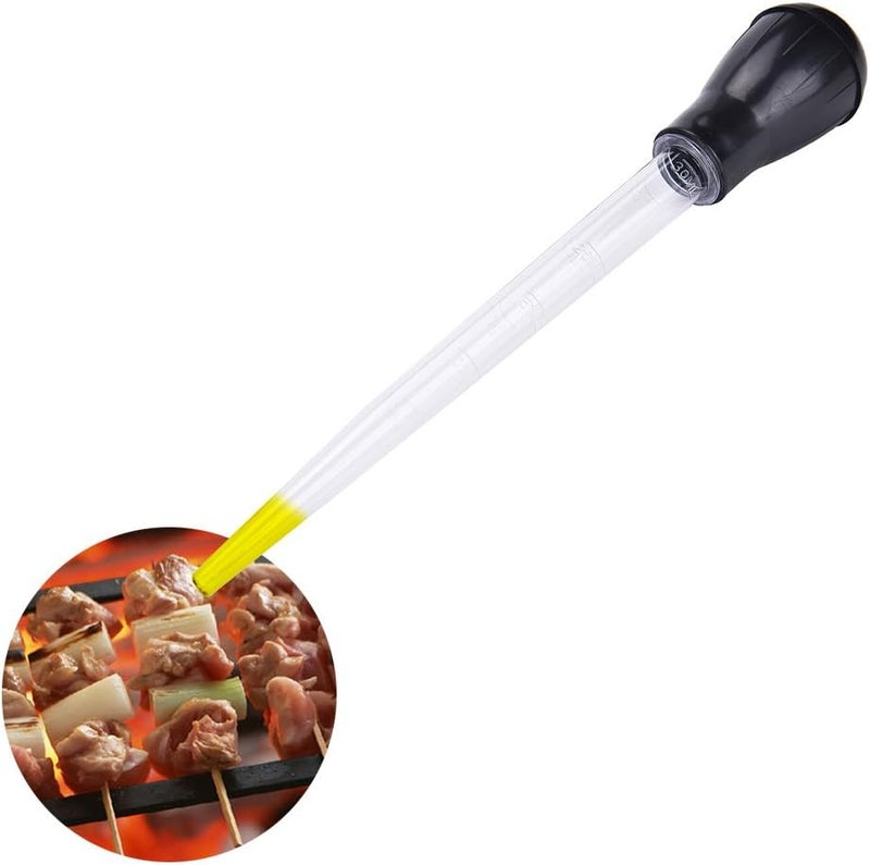 Yiphates 2 Pcs 11-Inch Turkey Baster with Silicone Bulb, Clear, Ideal for Roasting Juices, Butter Drippings, Glazes - Image 4