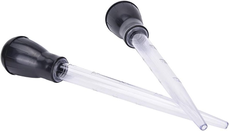 Yiphates 2 Pcs 11-Inch Turkey Baster with Silicone Bulb, Clear, Ideal for Roasting Juices, Butter Drippings, Glazes - Image 3
