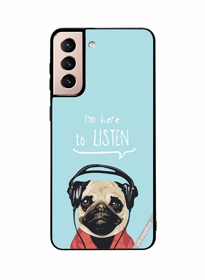 VR CREATIVE Protective Case Cover For Samsung Galaxy S21 Plus 5G Pug Life Design Multicolour - Image 1