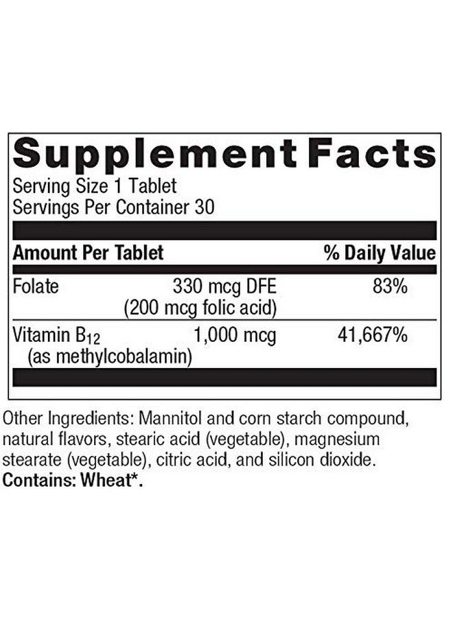Bariatric Advantage B 12 Speedy Melts Vitamin B12 1000 Mcg Supplement Fast Melting With 200 Mcg Of Folic Acid For Nutritional Support Black Cherry 30 Count - Image 3