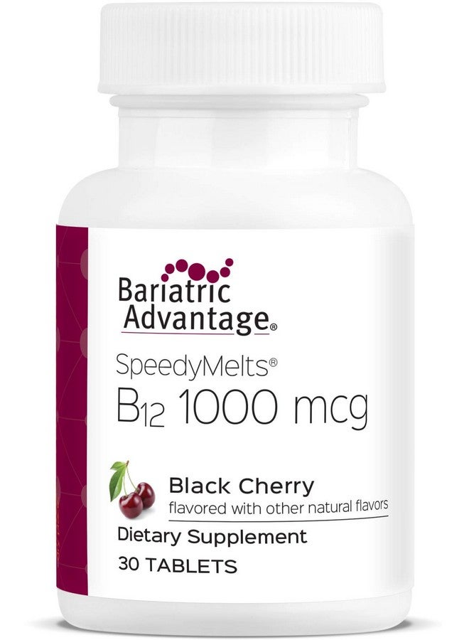 Bariatric Advantage B 12 Speedy Melts Vitamin B12 1000 Mcg Supplement Fast Melting With 200 Mcg Of Folic Acid For Nutritional Support Black Cherry 30 Count - Image 1