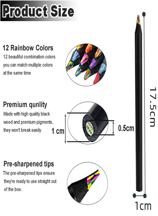 KANGSIT 12 Pieces Rainbow Pencils, Arts and Crafts for Teenage Girls Gifts Birthday Presents - Image 2