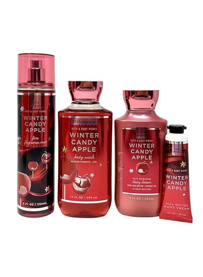 Bath & Body Works Winter Candy Apple Gift Bag Set - Image 1