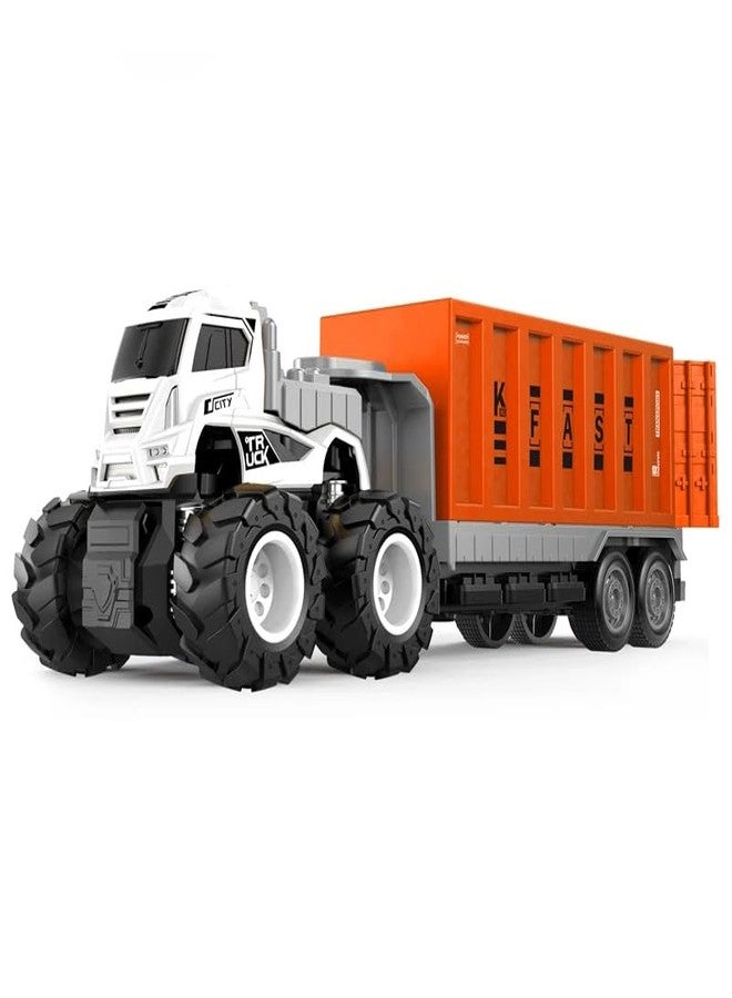 UKAXA 1:43 4WD Diecast Alloy Logistic -Transportation Big Truck Toys with Friction Powered Miniature Car Vehicle Toy for Kids Boys and Girls Best Gift Truck Toys - Image 1