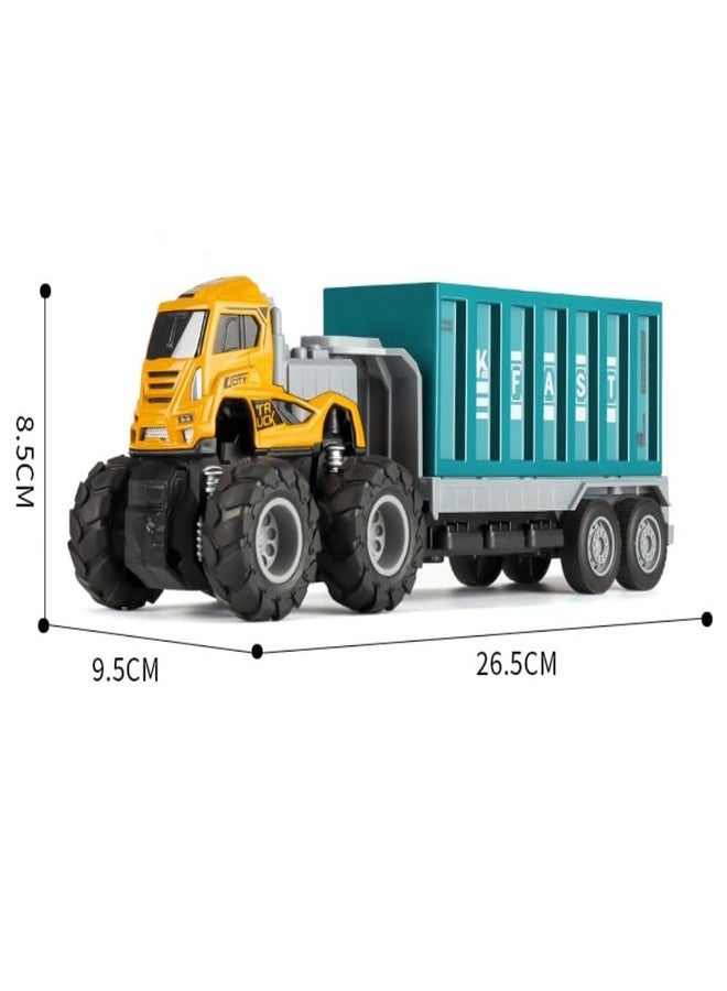 UKAXA 1:43 4WD Diecast Alloy Logistic -Transportation Big Truck Toys with Friction Powered Miniature Car Vehicle Toy for Kids Boys and Girls Best Gift Truck Toys - Image 2