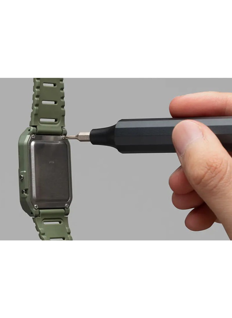 HOTO HOTO 24-in-1 Precision Screwdriver Gray | 24 S2-Steel Precision Bits | 360° Free-Rotating Lid | Magnetic Storage | Aluminum Alloy Body | MoMA Design  - Image 5