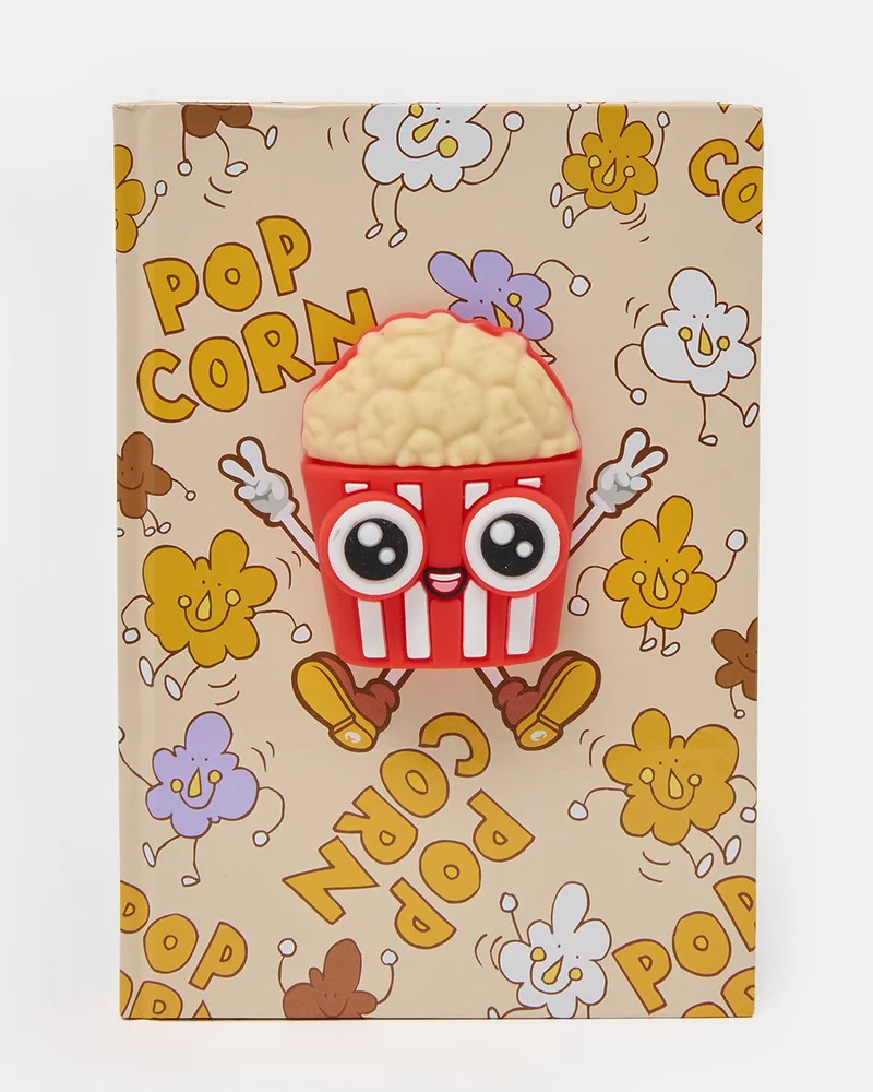 Redtag Assorted Pop Corn 3D Notebook With Novelty Accessory