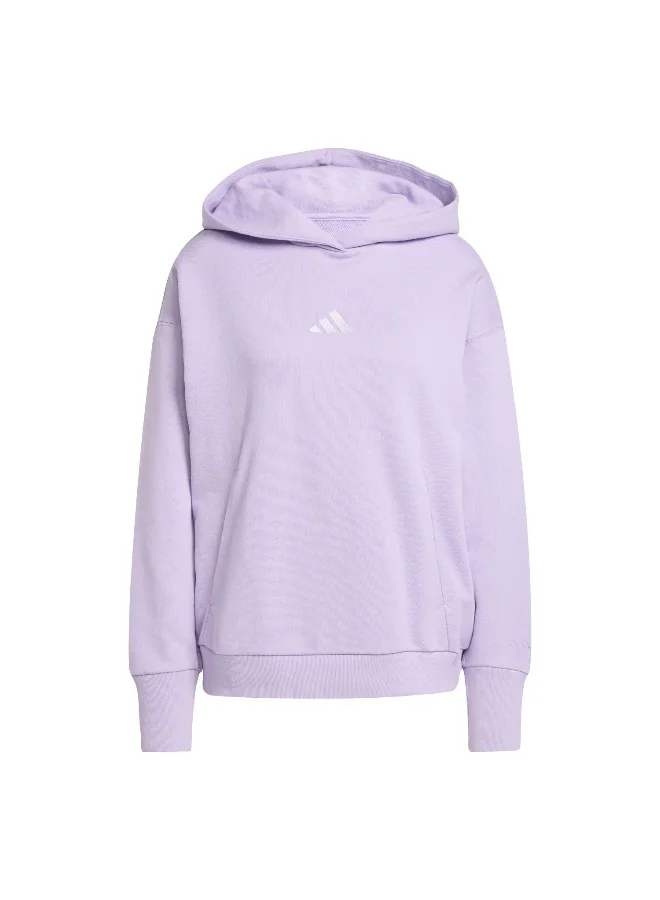Adidas Adidas W All Szn Ft Hd Purple Hooded Sweat Sweatshirts For Women