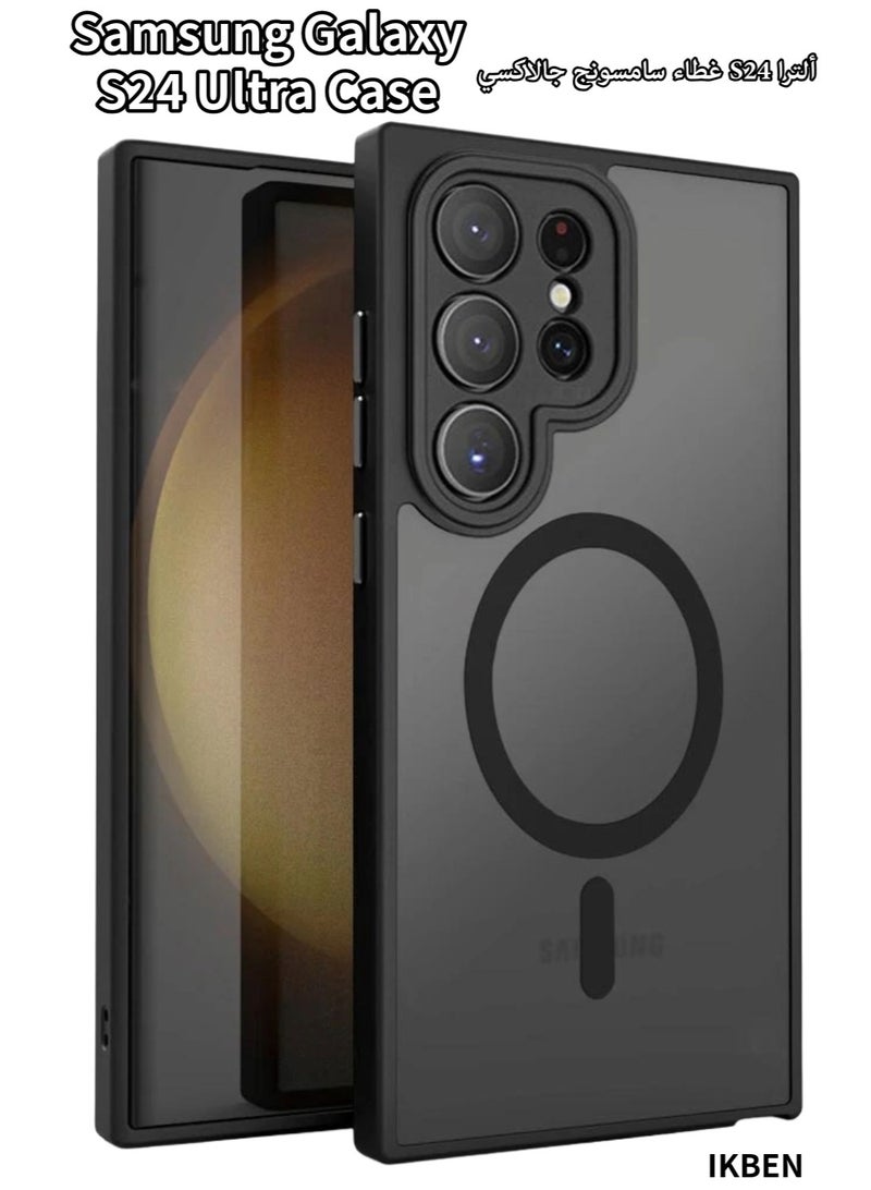 IKBEN 1PC Galaxy S24 Ultra 5G Matte Transparent Case – MagSafe Compatible, Shockproof TPU Bumper, Anti-Scratch Anti-Fingerprint Back, Raised Camera & Screen Bezels, Wireless Charging Compatible (IKBEN) - Image 1