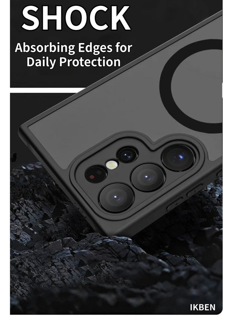 IKBEN 1PC Galaxy S24 Ultra 5G Matte Transparent Case – MagSafe Compatible, Shockproof TPU Bumper, Anti-Scratch Anti-Fingerprint Back, Raised Camera & Screen Bezels, Wireless Charging Compatible (IKBEN) - Image 2