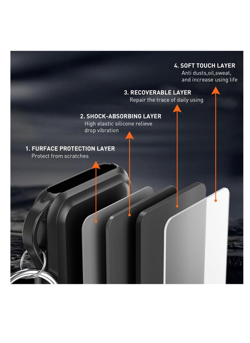 Excefore - Silicone Case Compatible with Apple Vision Pro Battery, Shockproof Military-Grade Protection, Protective Cover for Vision Pro Battery Accessories, Anti-Scratch, Fall-Proof, Black - Image 1