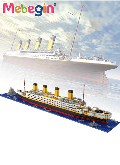 1860 Pcs Titanic Building Blocks Set Construction Toy Learning Assembly Playset STEM Toy Set Educational Kit Child Branin Development Preschool Kindergarten Toy