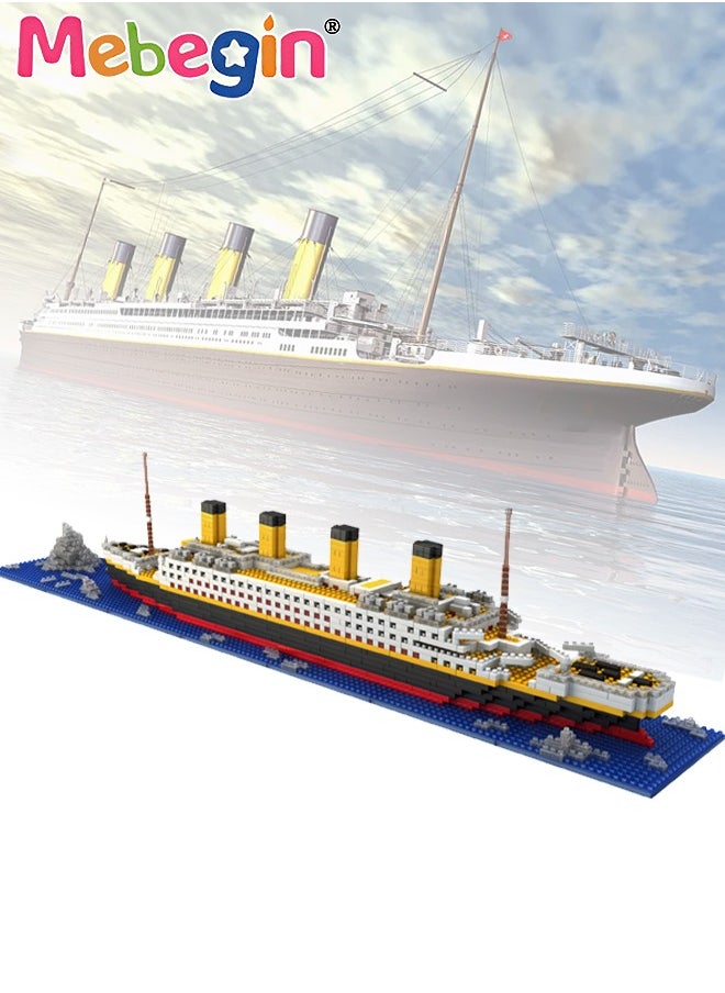 MEBEGIN 1860 Pcs Titanic Building Blocks Set Construction Toy Learning Assembly Playset STEM Toy Set Educational Kit Child Branin Development Preschool Kindergarten Toy  - Image 1