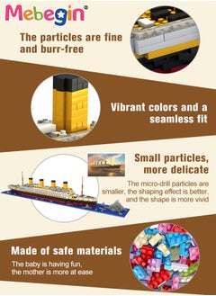 MEBEGIN 1860 Pcs Titanic Building Blocks Set Construction Toy Learning Assembly Playset STEM Toy Set Educational Kit Child Branin Development Preschool Kindergarten Toy  - Image 4