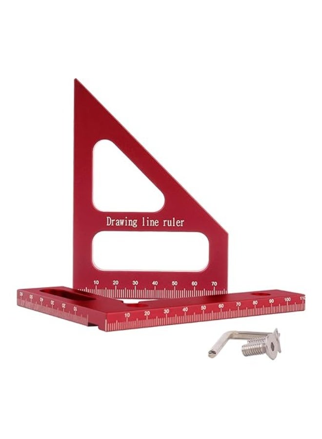 3D Multi-Angle Measuring Ruler,45/90 Degree Aluminum Alloy Woodworking Square Protractor,Drawing Line Ruler, Miter Triangle Ruler High Precision Layout Measuring Too - Image 5