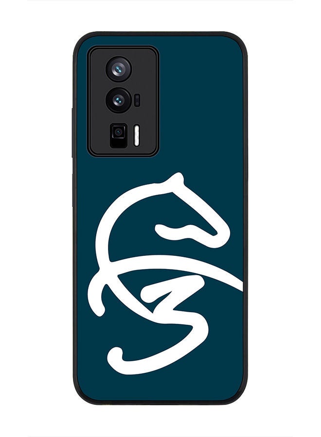 Stylizedd Rugged Black edge case for Xiaomi Poco F5 Pro 5G / Xiaomi Redmi K60 / Xiaomi Redmi K60 Pro Slim fit Soft Case Flexible Rubber Edges Anti Drop TPU Gel Thin Cover - Faz3 Style Blue - Image 1