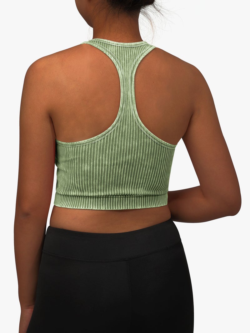 Sports Bra Underwear Seamless Rib Comfortable Single Layer No Cup Women'S Running Fitness Wear - Image 5
