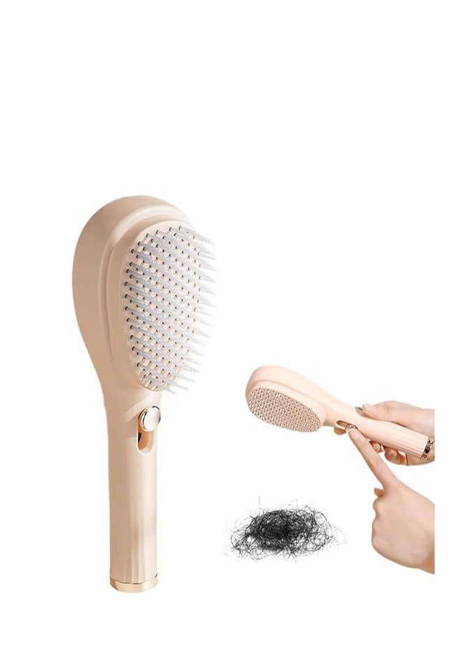 رشاة شعر بتحكم تلسكوبي، مشط بوسادة هوائية تعمل بالضغط، مشط تدليك سحري منفوش لتنظيف فروة الرأس، مناسب لجميع انواع الشعر للنساء والاطفال والرجال - Image 1