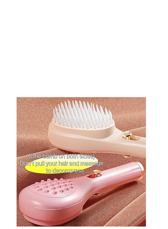 رشاة شعر بتحكم تلسكوبي، مشط بوسادة هوائية تعمل بالضغط، مشط تدليك سحري منفوش لتنظيف فروة الرأس، مناسب لجميع انواع الشعر للنساء والاطفال والرجال - Image 3