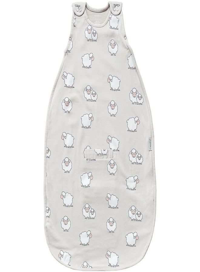Woolino 4 Season Sleep Sack - Ultimate Merino Wool and Organic Cotton Sleeping Bag - Two-Way Zipper Adjustable Universal Size Sleep Sack for Baby (2-24 Months) - Sheep - Image 1