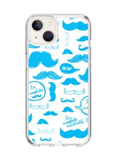 Classic Clear Case for Apple iPhone 14 Hybrid Soft Case Flexible Edges Anti Drop TPU PC Gel Thin Transparent Cover [ Designed for Apple iPhone 14 ] - Le Moustache Full Print