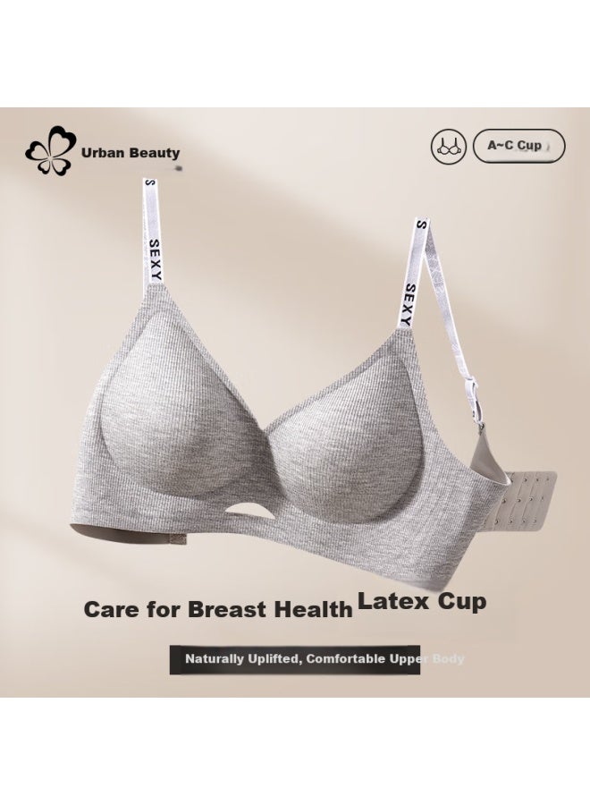 Urban Beauty Urban Beauty Women's Seamless Wireless Push-up Bra With Thin Shoulder Straps And Invisible Bra Grey M  - Image 1