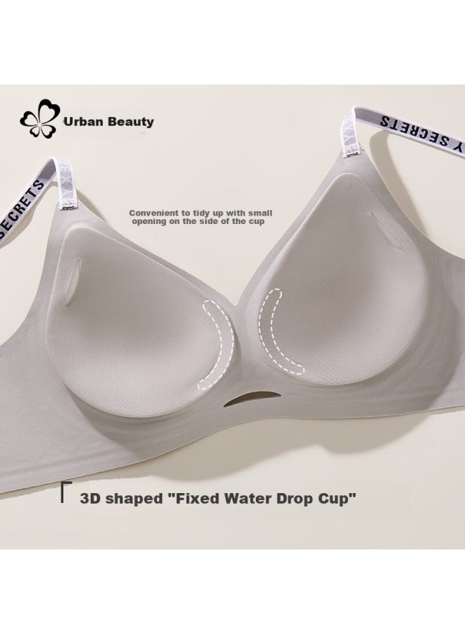Urban Beauty Urban Beauty Women's Seamless Wireless Push-up Bra With Thin Shoulder Straps And Invisible Bra Grey M  - Image 4