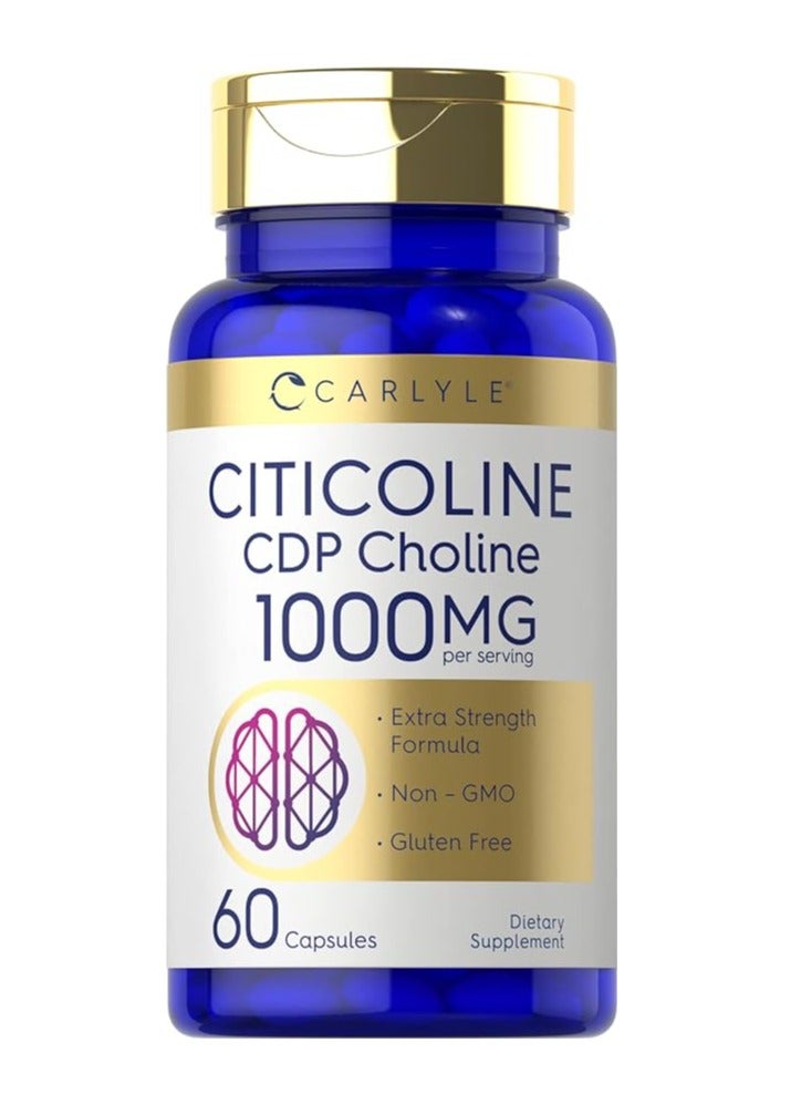 سيتيكولين CDP الكولين 1000 ملغ، 60 كبسولة