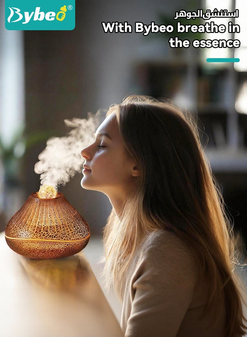 Bybeo Aroma Diffuser Humidifier, Upgrade 7 Colour Ultrasonic Essential Oil Diffuser, Air Humidifier with LED Flame Light, 160ML Aromatherapy Diffuser, Waterless Auto-Off for Bedroom, Office, Car - Image 5