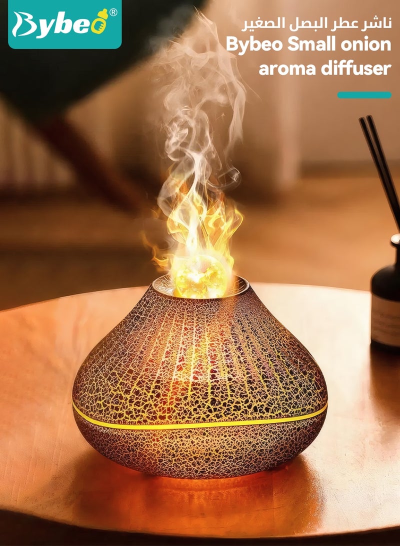 Bybeo Aroma Diffuser Humidifier, Upgrade 7 Colour Ultrasonic Essential Oil Diffuser, Air Humidifier with LED Flame Light, 160ML Aromatherapy Diffuser, Waterless Auto-Off for Bedroom, Office, Car - Image 2