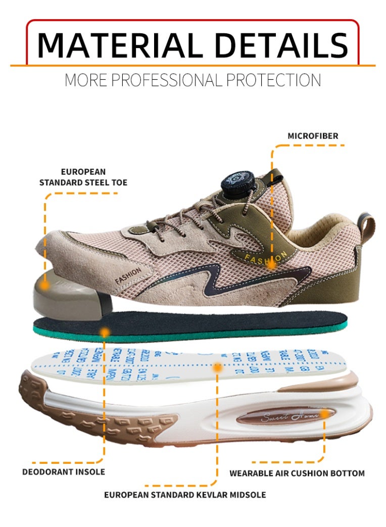 Steel Toe Shoes for Men Lightweight Safety Shoes Comfortable Puncture Proof Slip On Indestructible Work Shoes and Fashion Sneakers. - Image 3