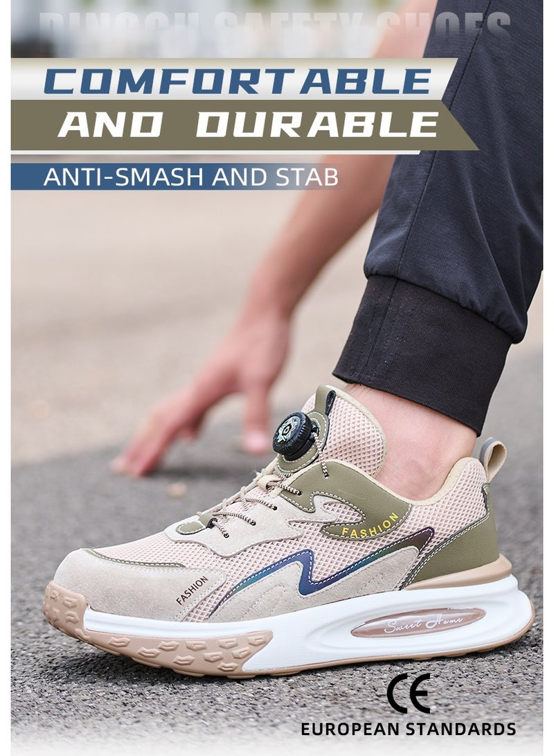 Steel Toe Shoes for Men Lightweight Safety Shoes Comfortable Puncture Proof Slip On Indestructible Work Shoes and Fashion Sneakers. - Image 1