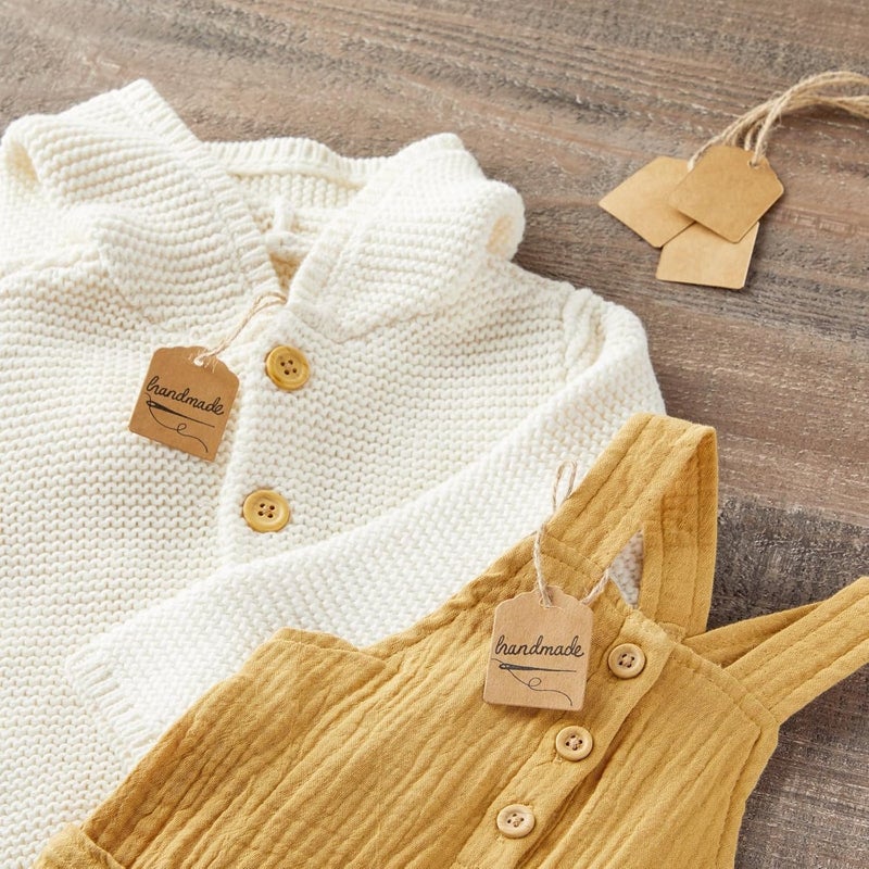 Juvale Paper Tags with Strings for Crafts & Gifts - 1.3 x 1.7 in, Brown, 2000-Pack - Paper Label Tags with String & Twine for Retail Labeling - Image 3