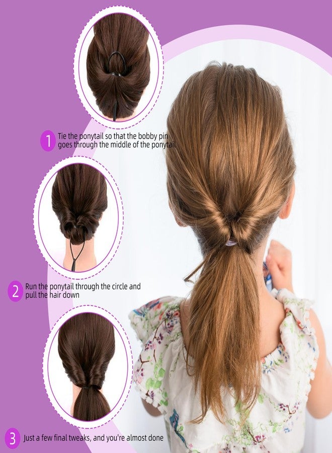 Notoke 12 PCS Topsy Tail Hair Tool, 6 Colors Hair Loop Styling Tool Set Hairs Pull Through Tools in Large and Small, Ponytail Makers French Braid Loop Braiding Tools for Women and Girls - Image 4