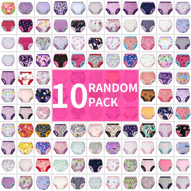BIG ELEPHANT Randomly Potty Training Underwear for Girls Training Pants Assortment Random Color 10 Pack 1224 Months - Image 2