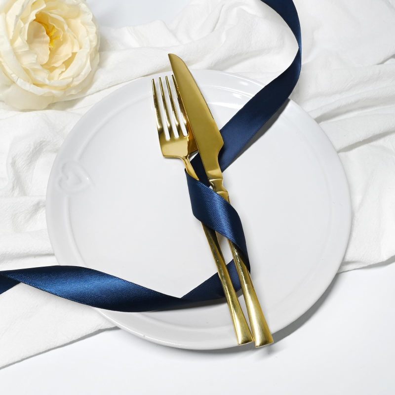 Satin Ribbon 7/8 Inch 50 Yards Double-Faced High-Shine Navy Blue - Luxury Length for Large-Scale Projects - Polyester Ribbon for Wedding Décor Gift Wrapping Craft Projects - Image 2