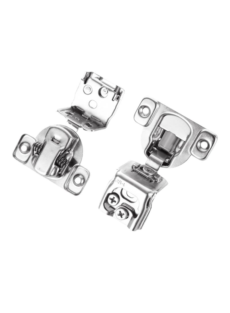 Excefore Cabinet Doors Hinges, 10Pcs Full Overlay Hinges Frameless Cabinet Doors Hinges Hydraulic Concealed Soft Closing Hinges for Kitchen Cabinet Folden Door (105 Degree Wardrobe Door Hinge) - Image 5