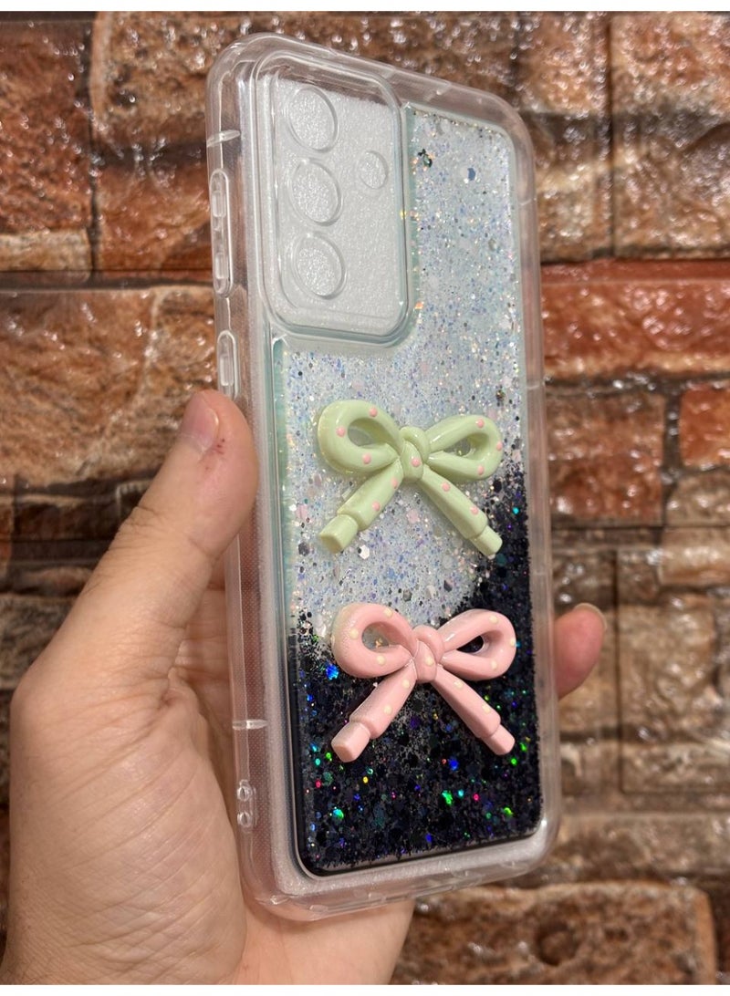 غطاء خلفي مع فيونكة متوافق مع هاتف سامسونج A14 - Image 2