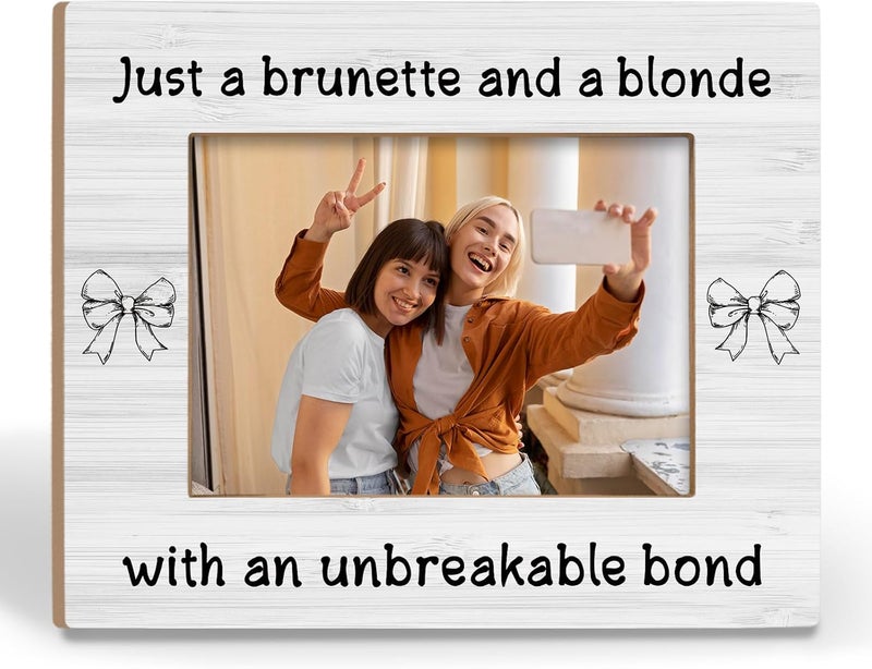 BCUANGD Friendship Picture Frames  Best Friends Gifts Coquette Photo Frame Long Distance Friendship Gifts for Women Bestie BFF 5x7 Picture Frame Friends are the Family We Choose gifts - Image 1