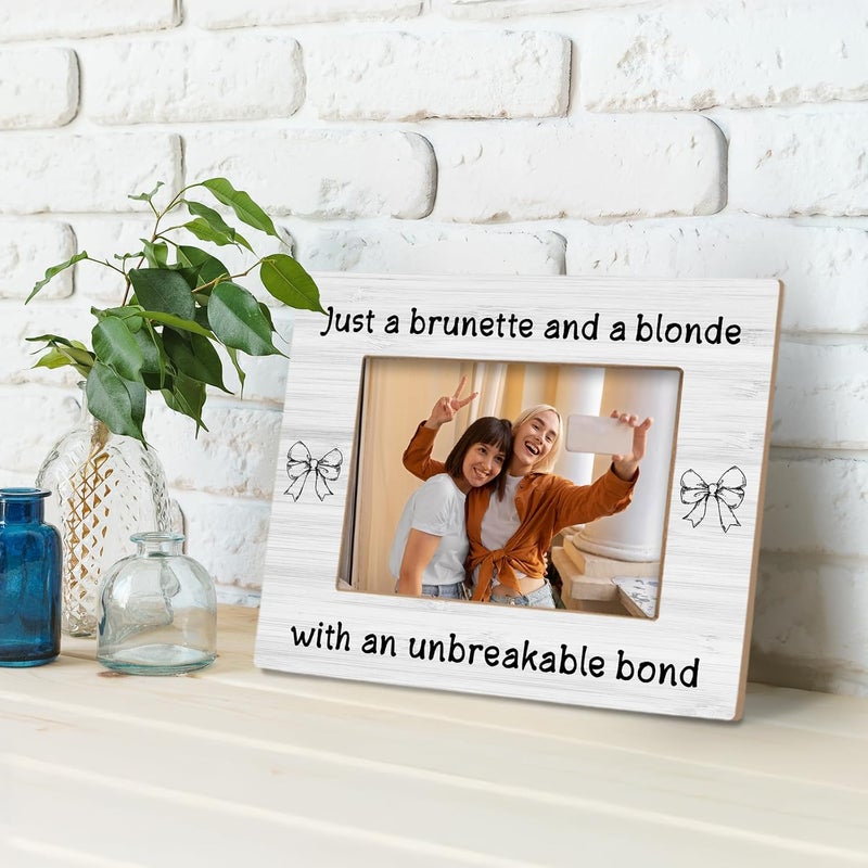 BCUANGD Friendship Picture Frames  Best Friends Gifts Coquette Photo Frame Long Distance Friendship Gifts for Women Bestie BFF 5x7 Picture Frame Friends are the Family We Choose gifts - Image 4