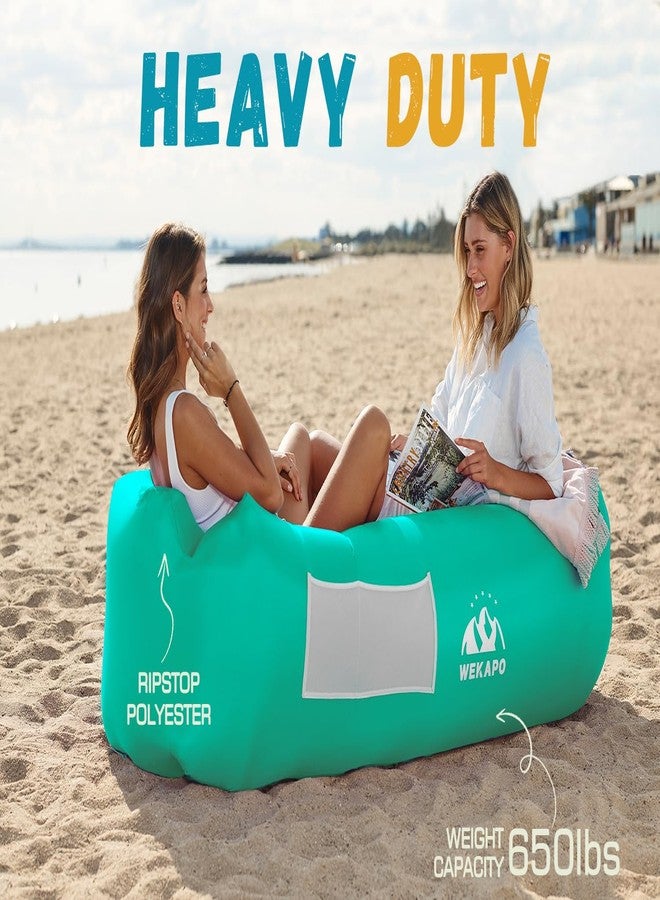 WEKAPO Inflatable Couch Air Lounger Chair - Camping & Beach Accessories, Portable Blow up Sofa for Hiking, Lawn, Indoor/Outdoor Movies & Music Festivals. Lightweight and Easy to Set Up Air Hammock - Image 4