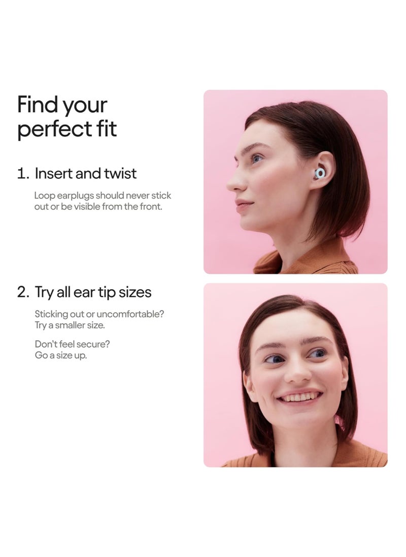 Generic - Loop Quiet 2 Plus Ear Plugs with Double Tips – Ultra-Comfy Reusable Earplugs For Sleep, Focus, Travel, Noise Sensitivity | Flexible Protection | 24 dB (SNR) Noise Reduction + 3 dB with Double Tips - Image 1