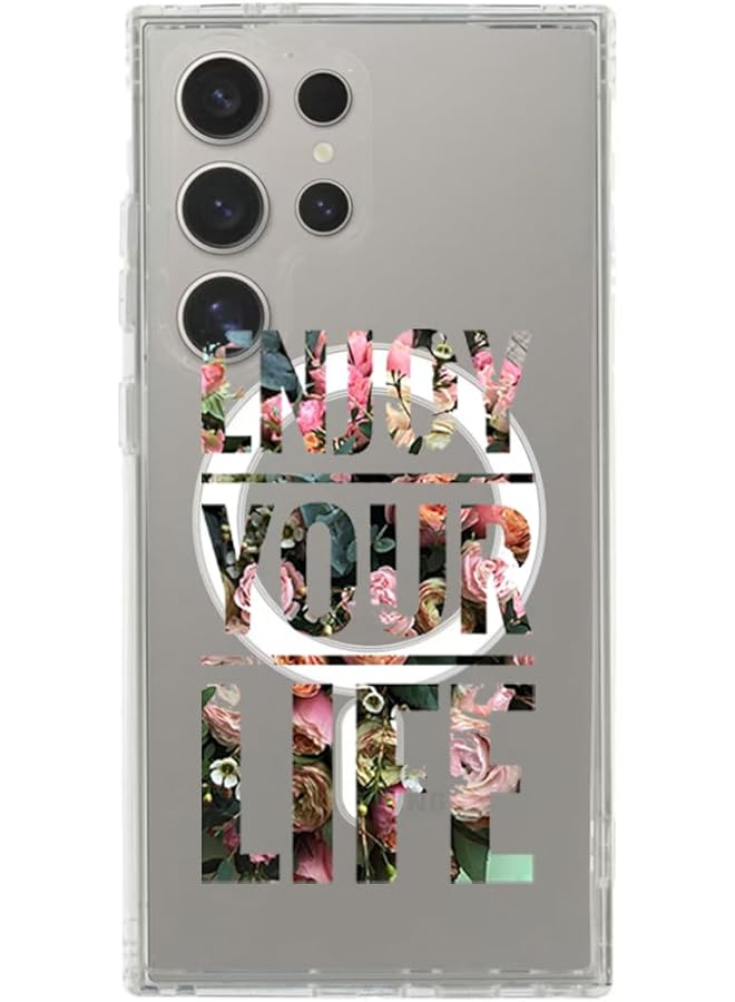 Magnetic Case For Samsung Galaxy S24 Ultra 6.8 Inch Compatible With Magsafe Wireless Charging Shockproof Phone Bumper Cover Enjoy Your Rally Multicolour Mcmspngdsgs24Ua225