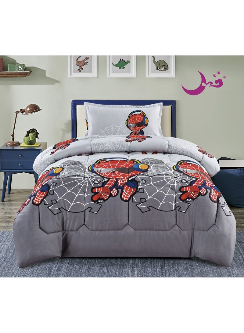 Single comforter set (children's drawings), 3 pieces, medium filling, size 160*210 cm