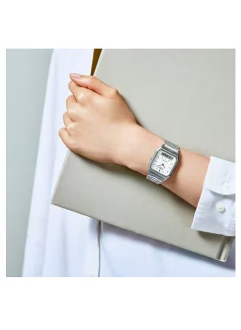 CASIO ساعة يد أنالوج-رقمي للنساء Vintage AQ-230A-7DMQ - Image 3