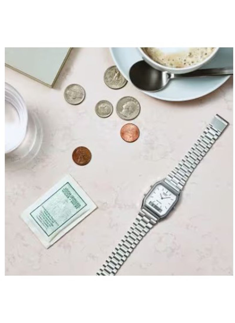 CASIO ساعة يد أنالوج-رقمي للنساء Vintage AQ-230A-7DMQ - Image 2