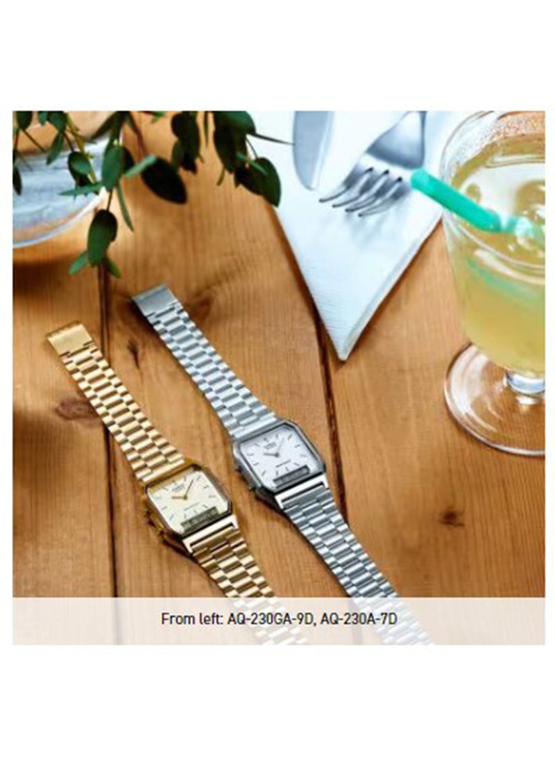 CASIO ساعة يد أنالوج-رقمي للنساء Vintage AQ-230A-7DMQ - Image 4